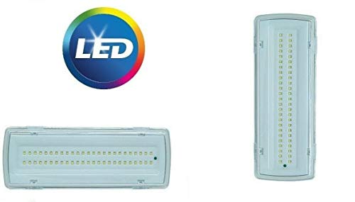 LAMPADA PLAFONIERA EMERGENZA 50 LED 4W 406LM INCASSO PARETE 91062 [Cla –