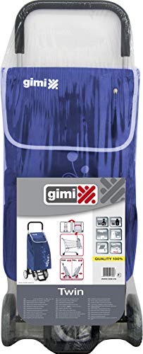 Gimi Twin Carrello Portaspesa 4 Ruote, Portata 30 kg, Richiudibile, Bl –