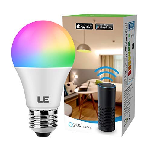 LE Lampadina Intelligente WiFi LED E27, 8.5W (=60W), Smart 1 confezione,  Rgb