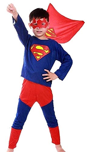 PRESTIGE & DELUXE Costume Vestito Carnevale Superman Super Eroe Taglia 3 4  5 6 7 8 9 10 Anni (3-4 Anni: Altezza Bimba/o 104 cm) : : Giochi e  giocattoli