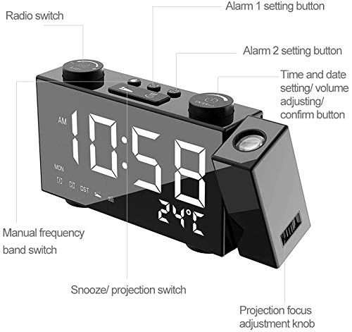 Orologi a proiezione per camere da letto e viaggi - Orologio soffitto –