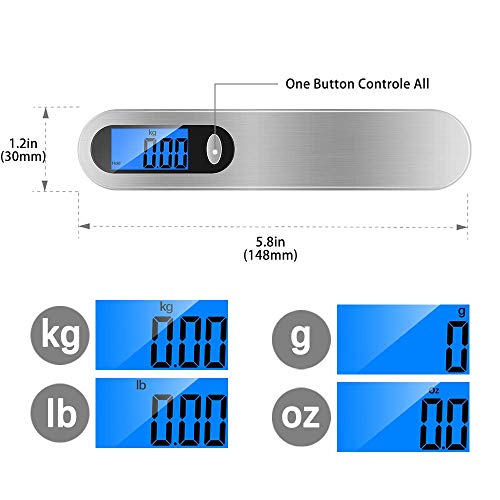Newdora Bilancia Digitale Pesa Valigia da Viaggio 50kg/110lb, pesa