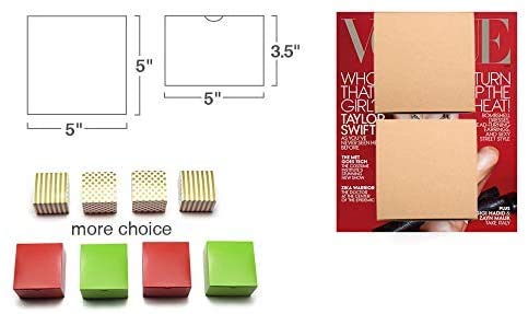 Switory Scatole Regalo 50pc con Coperchio 10x10x10cm, scatole Marrone –