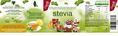 Castelló Since 1907 Dolcificante Stevia + Eritritolo 1:8 - Barattolo da 1 kg