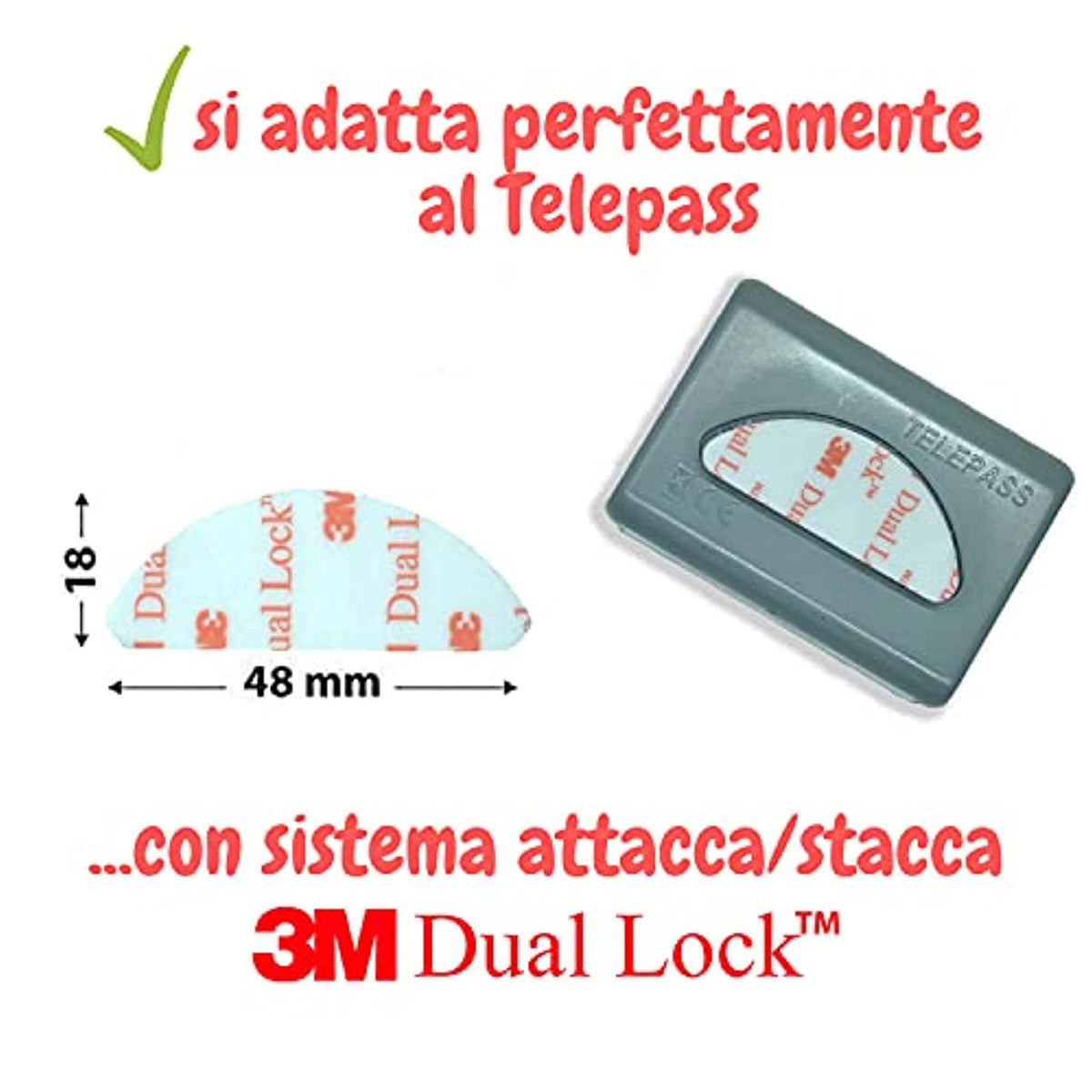 Adesivo Telepass 3M Originale Trasparente 4 Adesivi Telepass Auto Cami –