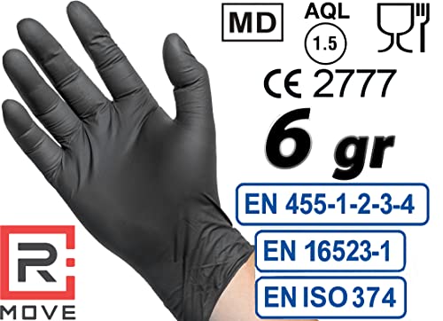 Guanti meccanico -AREXONS Nitril extraresistenti- nero - 50 pz - M