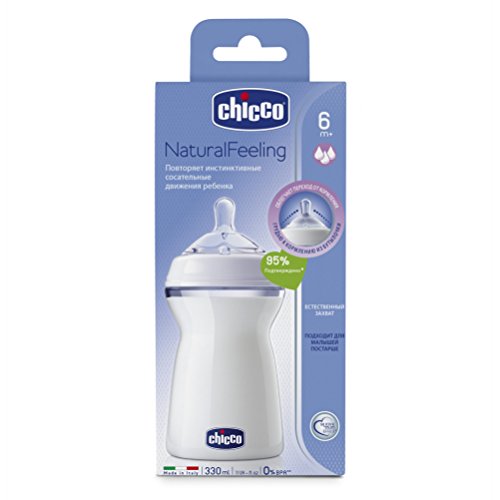 Chicco 80737 Natural Feeling Biberon, 6 Mesi, 330 ml, Flusso Veloce 33 –