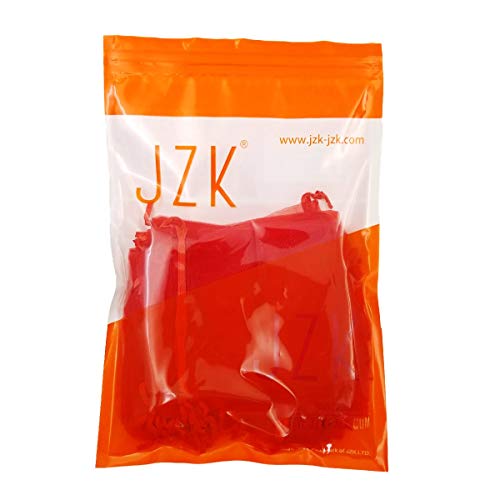 JZK 50 x Rosso 7x9cm sacchetti coulisse organza portaconfetti –