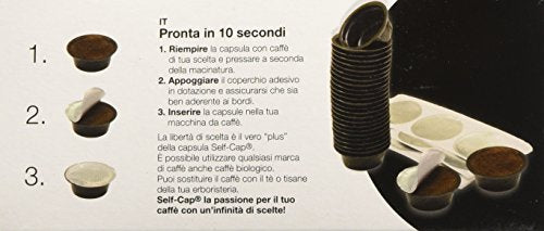 100 CAPSULE CARICABILI SELF CAP PER LAVAZZA A MODO MIO –