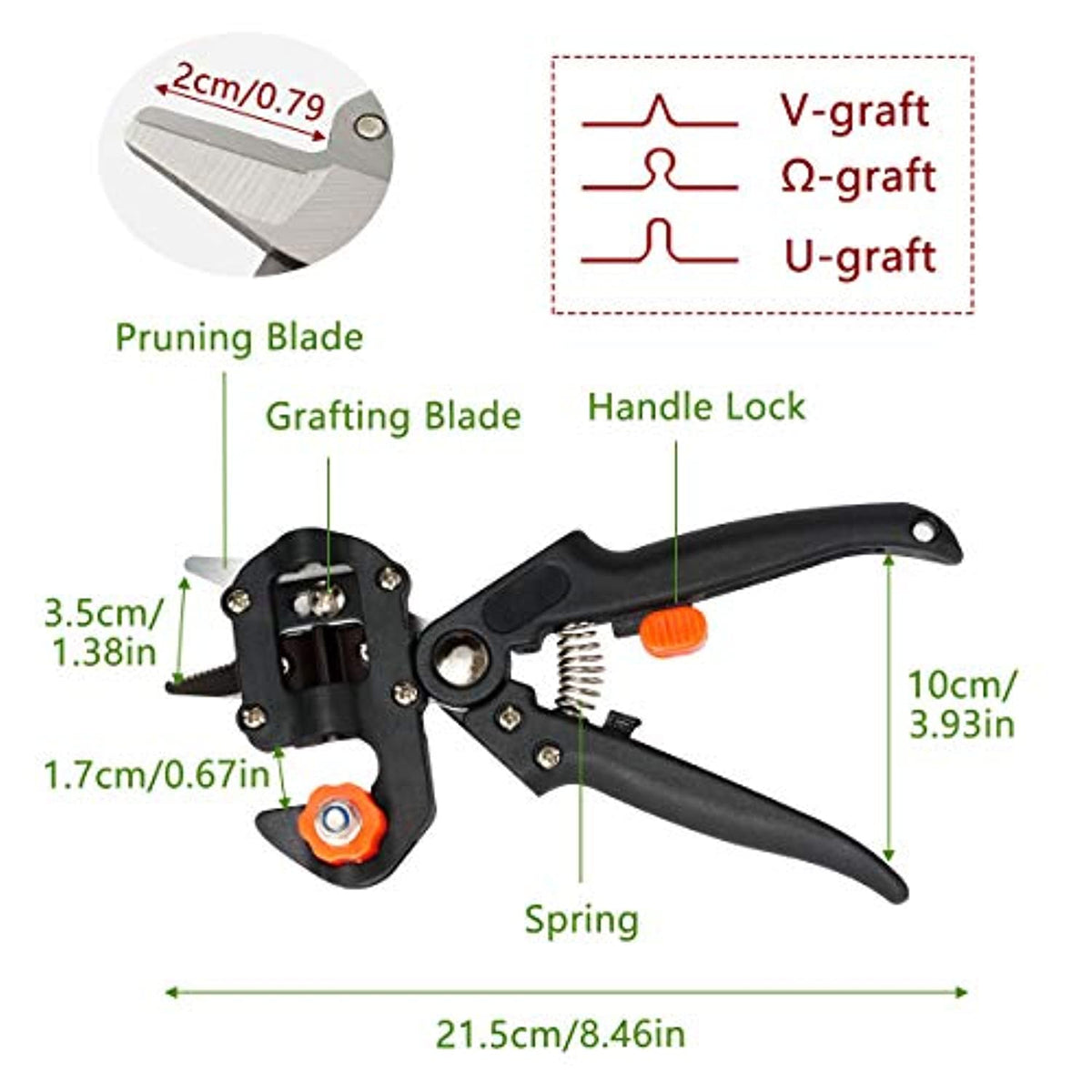 Locisne potatura innesto Giardino Cesoie Forbici Utensili Taglio con L –