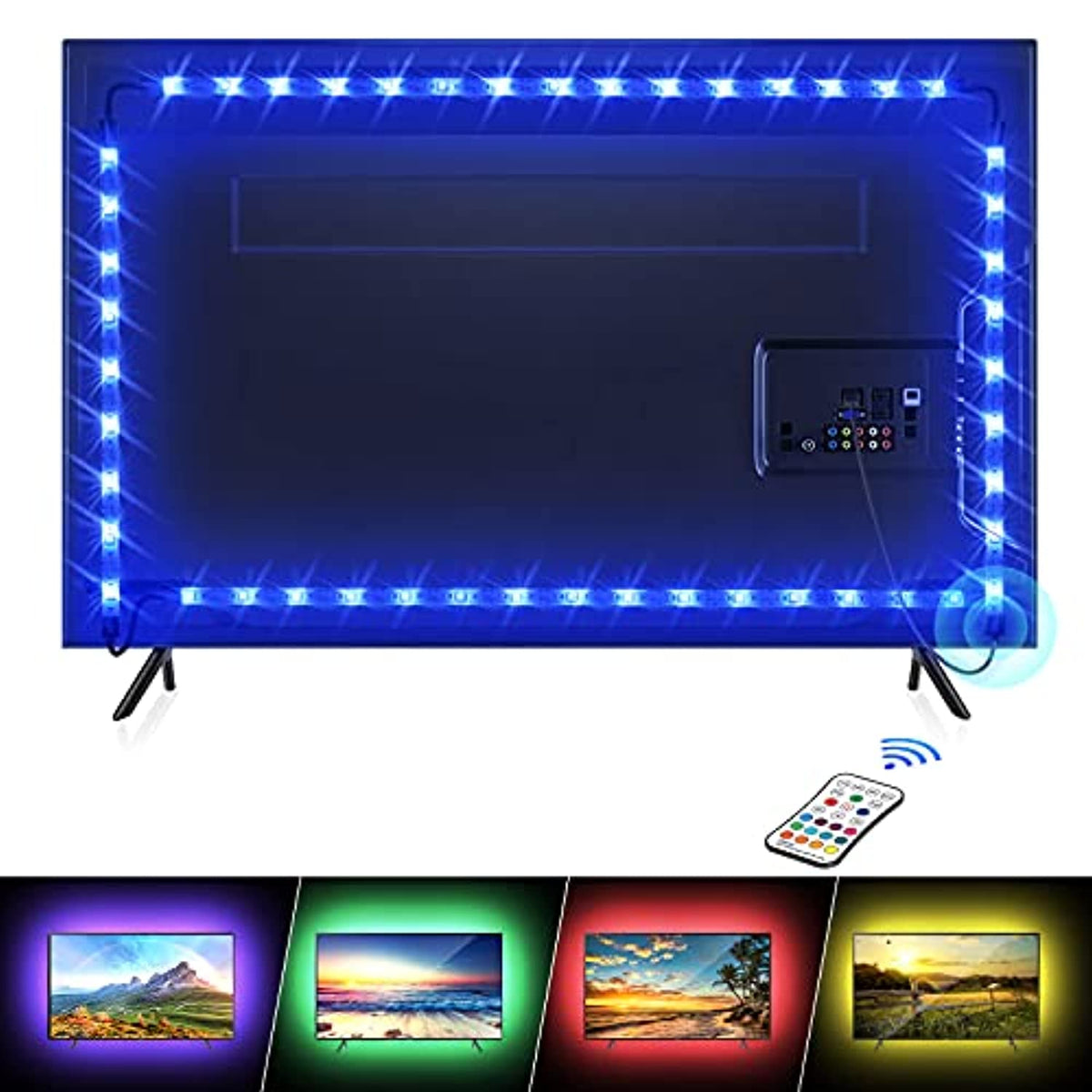 Striscia LED da 2m per TV 40-60 pollici con retroilluminazione USB +  telecomando