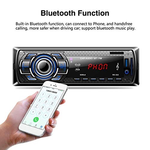 Aigoss Autoradio Bluetooth, 60W x 4 Auto Stereo Audio Ricevitore FM –