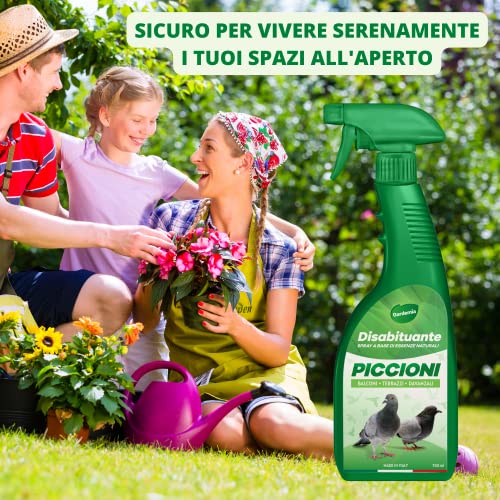 Gardemia Repellente Vegetale per Piccioni 750ml Spray Disabituante Bar –
