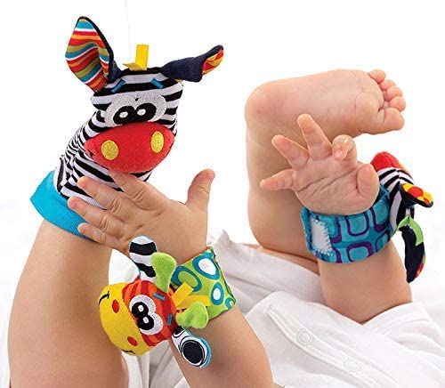 Baby Rattle Neonato Sonagli Calzini da Polso a Sonaglio per Bambini, S –