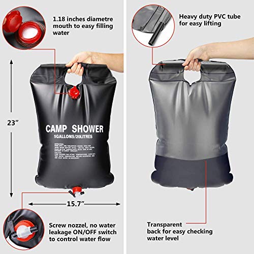 Borsa da doccia solare da campeggio, borsa da doccia solare portatile da 20  litri Doccia da