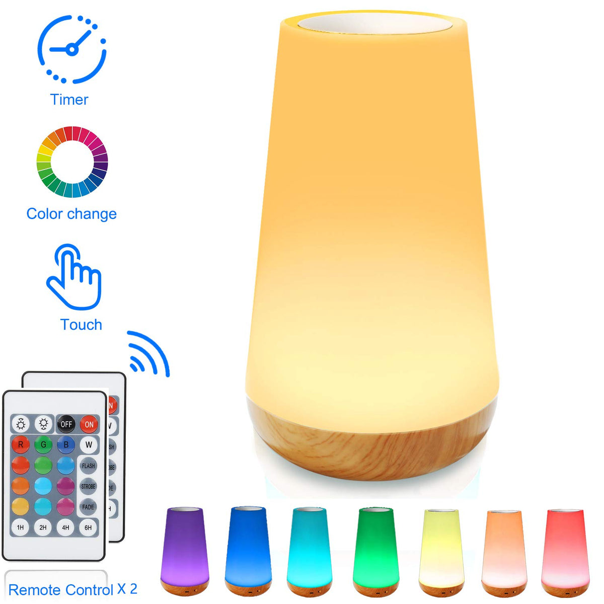 Lampada ricaricabile portatile LED RGB RGBW luce colorata bambini