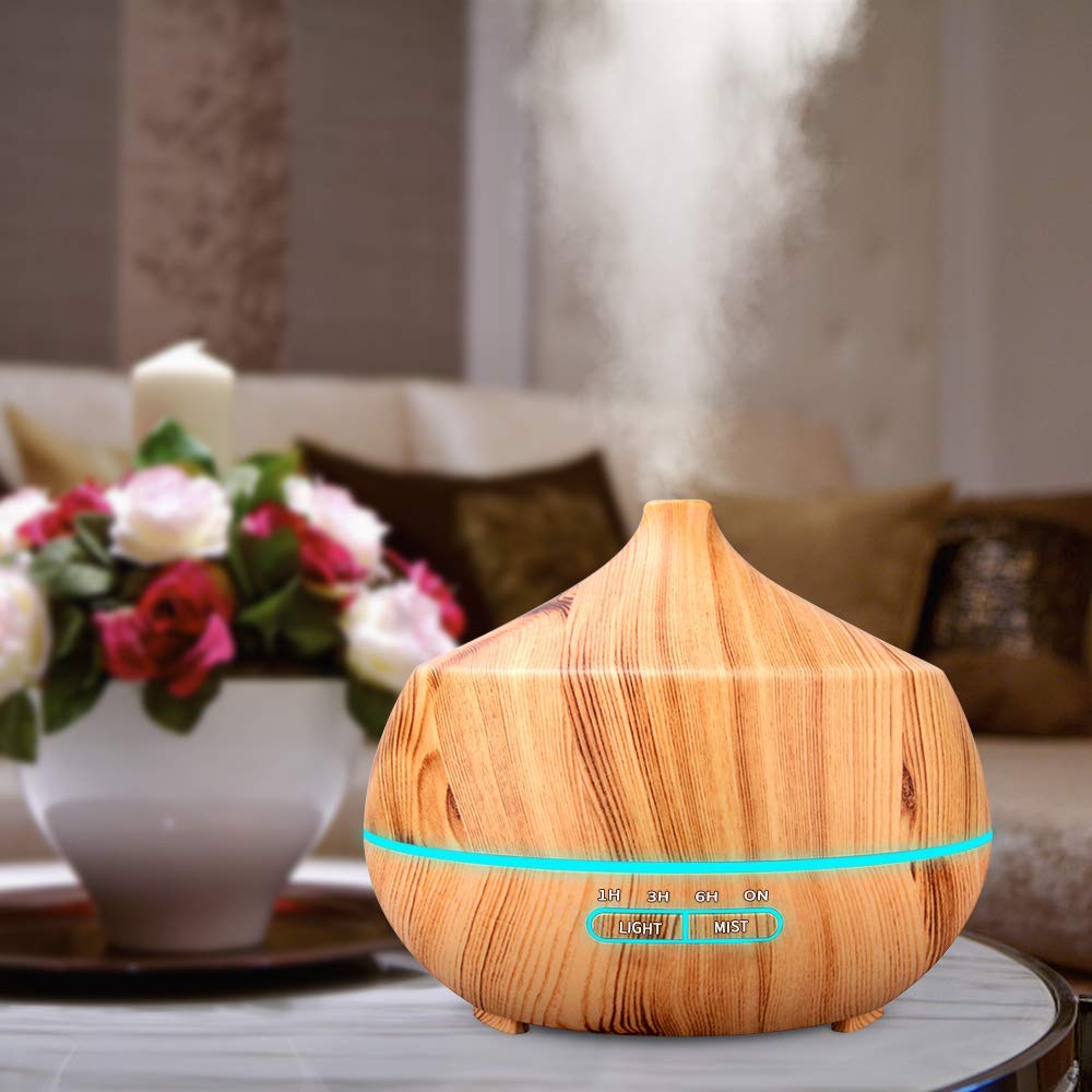 Umidificatore Da 1 Pezzo, Nuovo Diffusore Per Aromaterapia In Legno Con  Protezione Di Spegnimento Automatico Senza Acqua