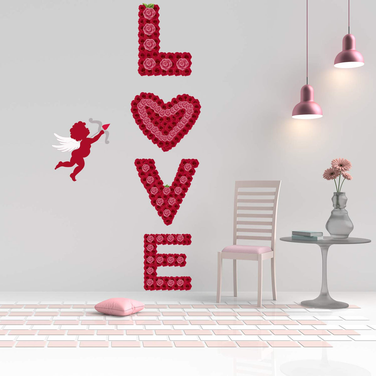 Acquista 2 pezzi di cartelli stradali per San Valentino, pali in metallo,  decorazioni per esterni per San Valentino, decorazioni a forma di cuore con  orsetto d'amore per la decorazione di San Valentino