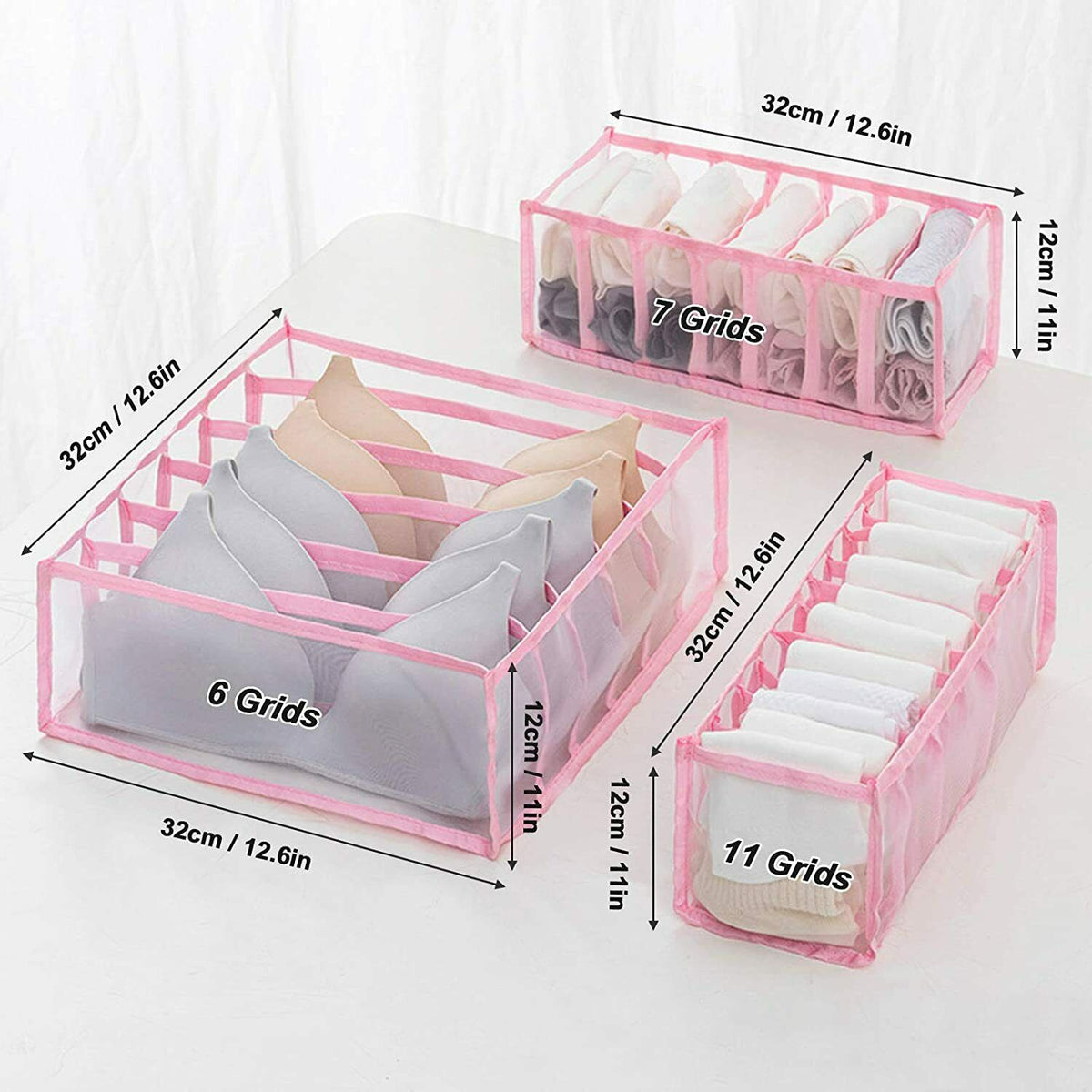 Cassetto Organizer per Biancheria Intima, Jolintek Set di 3 Organizzat –