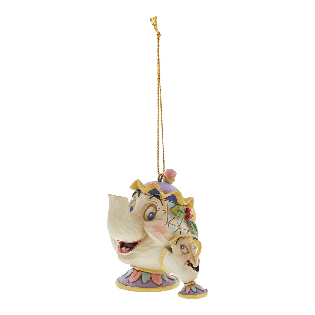 Enesco Sospensione Mrs Potts & Chip, PVC, Multicolore, 4x3x6.5 cm