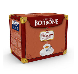 Caffè Borbone Respresso, Miscela Nera - 100 Capsule - Compatibili con le Macchine ad uso domestico Nespresso*