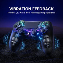 Carica l&#39;immagine nel visualizzatore di Gallery, ECHTPower Controller Wireless per PS4, Joystick con Luci RGB per PS4/Pro/Slim/PC, Batteria da 1000mAH, Doppia Vibrazione, Giroscopio, jack per Cuffie da 3,5mm, Controller Ergonomico e Antiscivolo