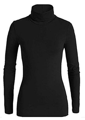 T, Shirt Donna Dolcevita Manica Lunga In Cotone Elasticizzato Coprente, 4267.