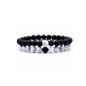 Andy & C Bracciale Uomo 2 pezzi Con Pietre Naturali Braccialetto Scatola... - Ilgrandebazar