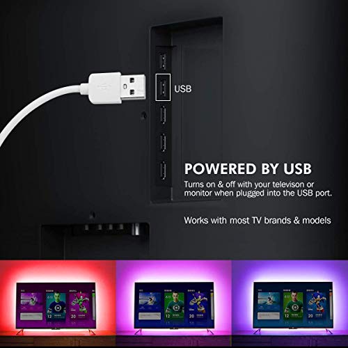 LED TV Retroilluminazione, Striscia RGB alimentata USB per 4pcs x 50cm –