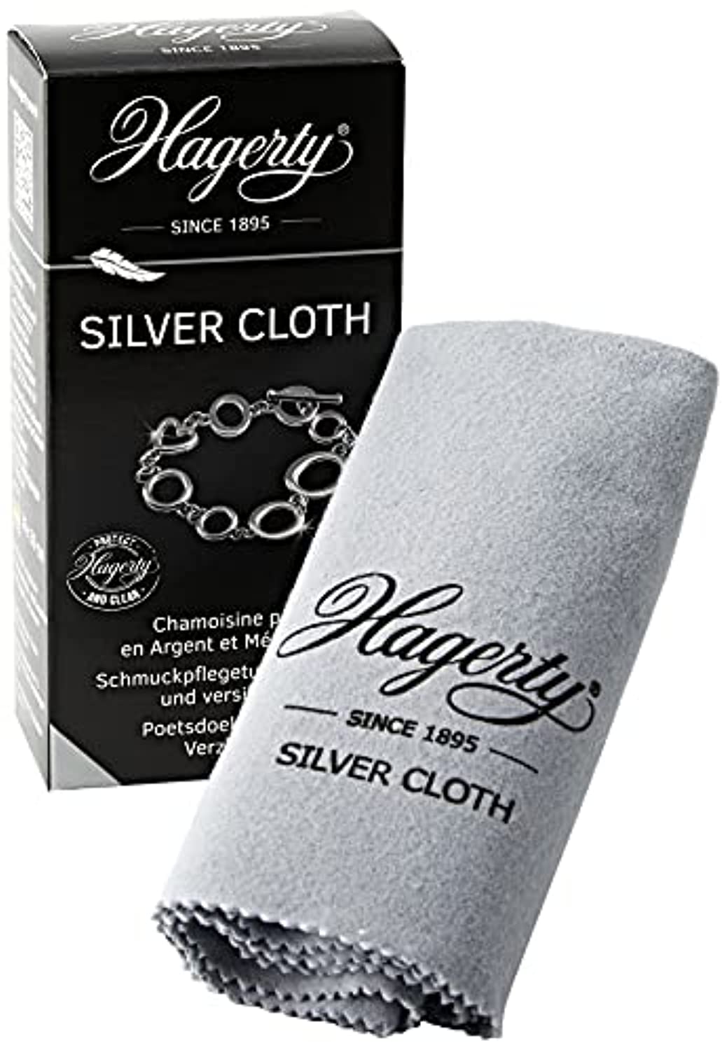 Hagerty Silver Cloth Panno detergente per gioielli 36x30cm I Panno in –