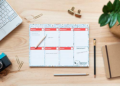 Erik Snoopy Planning da Tavolo con Calendario Perpetuo e Planner Setti –