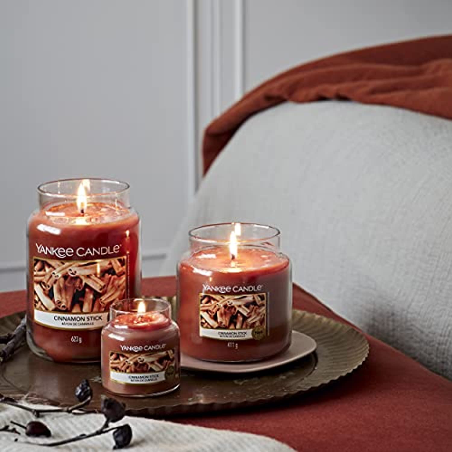 Yankee Candle - Candela Profumata, Bastoncino Di Cannella, Giara Grande -   - Offerte E Coupon: #BESLY!