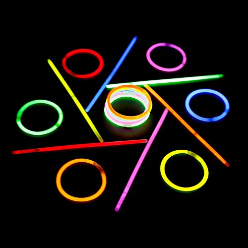 Kimimara Braccialetti Luminosi, Starlight Fluorescenti,100 Glowsticks Party  con 122 Connettori per Creare Bracciali e Ciondoli, Giocattoli Luminosi per  Illumina…