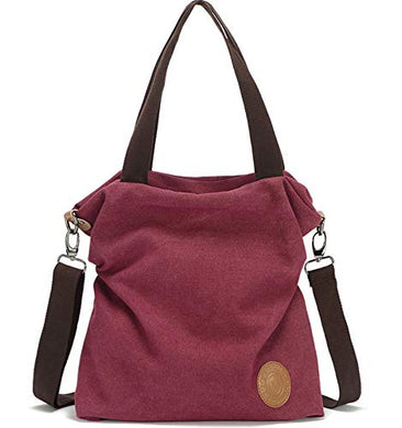 Grandi borse di tela pieghevoli Eco donna Unisex vuoto solido borsa a  tracolla in cotone fai