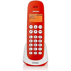 Brondi Adara Telefono Cordless, Rosso/Bianco - Ilgrandebazar