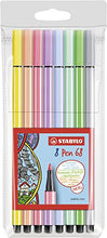 Carica l&#39;immagine nel visualizzatore di Gallery, Pennarello Premium - STABILO Pen 68 - Astuccio da 8 - 8er Pack, Multicolore - Ilgrandebazar