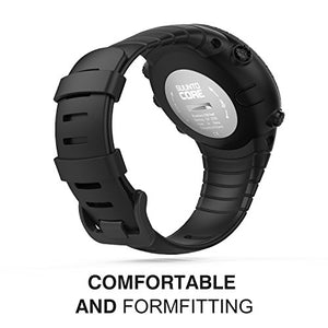 MoKo Suunto Core Watch Cinturino, Braccialetto di Ricambio in TPU Nero - Ilgrandebazar