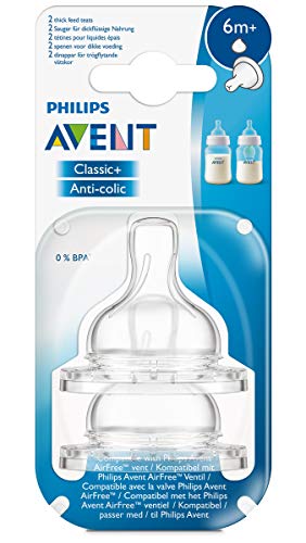 Philips Avent SCF636/27 - 2 Tettarelle Classic+ per Liquidi Densi (fes –