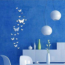 Carica l&#39;immagine nel visualizzatore di Gallery, SwirlColor 30PCS Farfalla Combinazione 3D Specchio Wall Stickers Home Argento - Ilgrandebazar