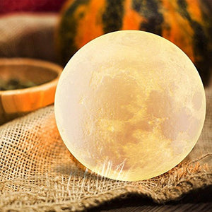 Lampada Luna 3D Stampata, ALED LIGHT Piena Moon con 3 Colori