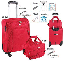 Carica l&#39;immagine nel visualizzatore di Gallery, CABIN GO Max 5550 Trolley con Bagaglio a mano Borsone Piccolo MX5550, Rosso