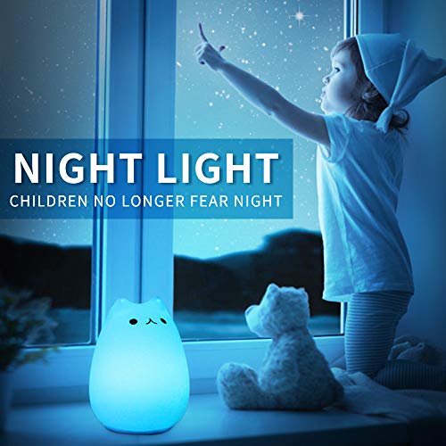 CHwares Luce notturna a LED per bambini, in silicone, lampada da comod –