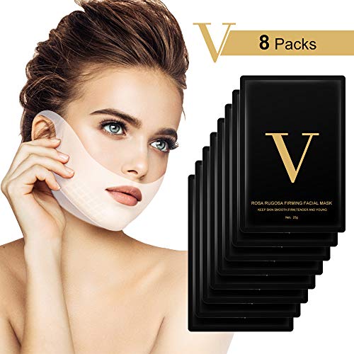 V Line Mask, Doppio Mento Riduttore, HailiCare 8 Pcs 4D Viso V Appeso... - Ilgrandebazar