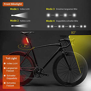 WOTEK Luci per Bicicletta Set Bici Ricaricabili e Impermeabili USB...