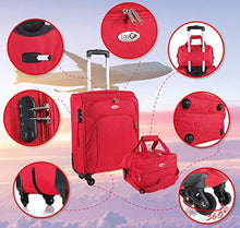 Carica l&#39;immagine nel visualizzatore di Gallery, CABIN GO Max 5550 Trolley con Bagaglio a mano Borsone Piccolo MX5550, Rosso