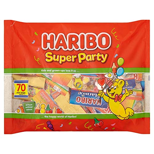 Haribo Super Party Variety Sweets, 70 mini sacchetti –