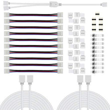 Carica l&#39;immagine nel visualizzatore di Gallery, Chesbung 5050 Kit di connettori per strisce LED RGB a 4 pin di... - Ilgrandebazar