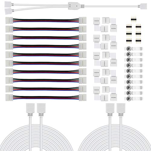 Chesbung 5050 Kit di connettori per strisce LED RGB a 4 pin di... - Ilgrandebazar