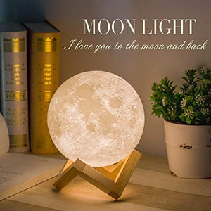 Lampada Luna 3D Stampata, ALED LIGHT Piena Moon con 3 Colori