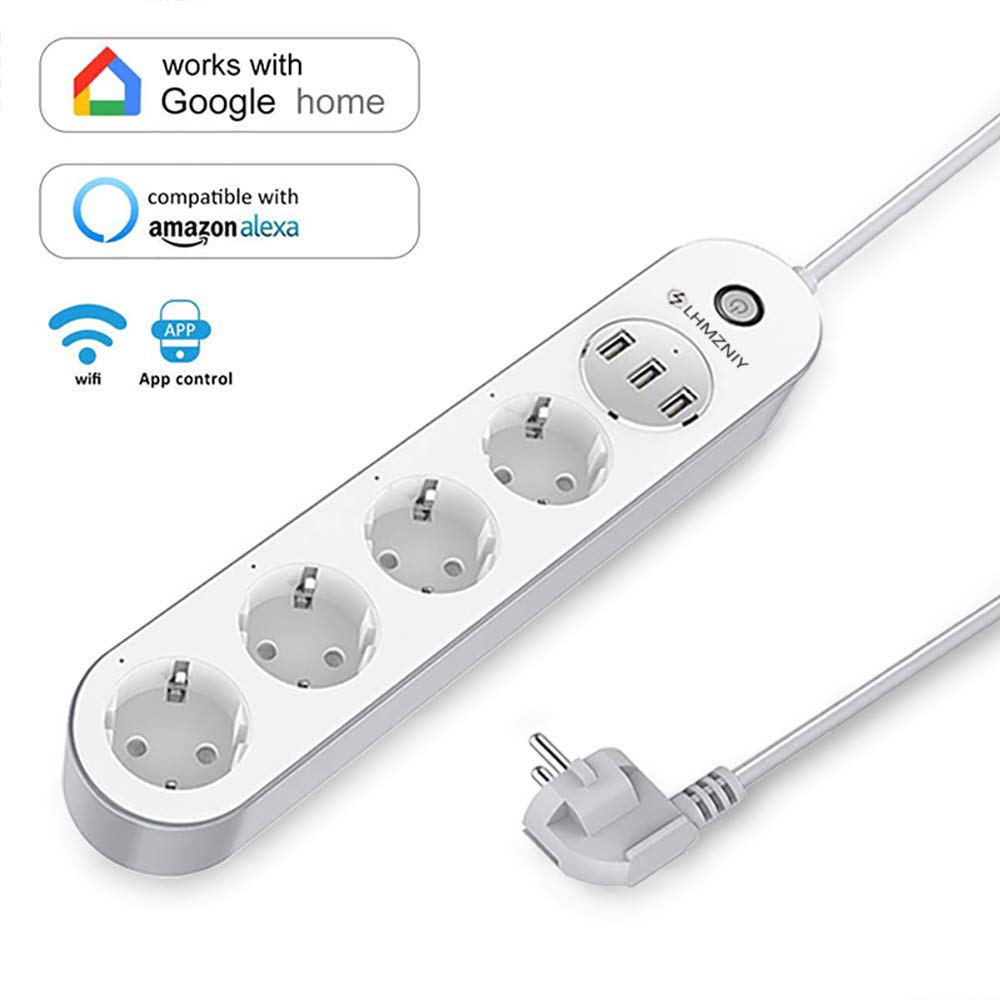 Ciabatta Intelligente Multipresa WIFI, Smart con 4 Prese AC 3 Porte... - Ilgrandebazar